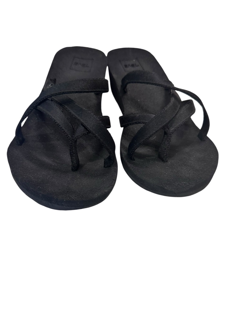 TEVA  Women's Mush Mandalyn Wedge Ola Sandals Shoes Black Size 7 - Picture 2 of 7